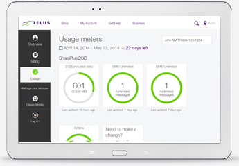 TELUS MyAccount Tablet