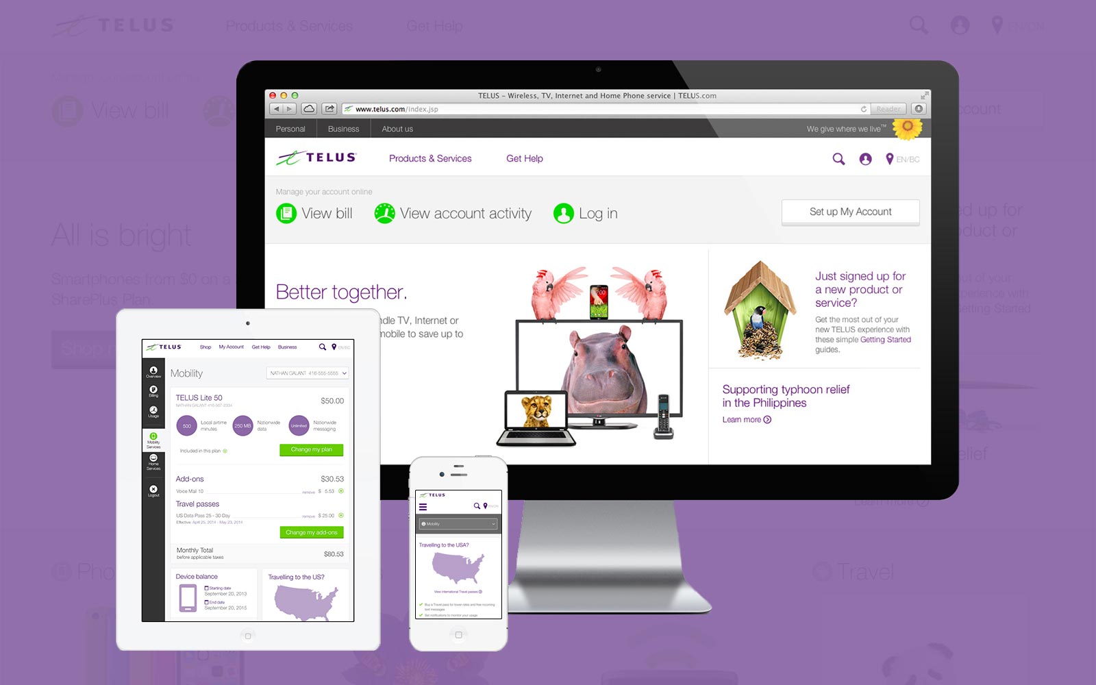 Responsive TELUS MyAccount Web Application